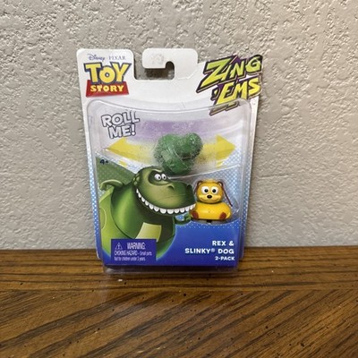 TOY STORY REX & SLINKY DOG 2 Pack Zing Ems NEW 
