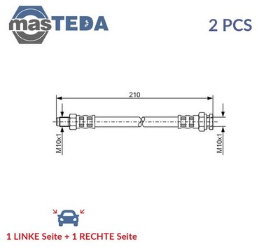 1 987 476 877 BREMSSCHLAUCH BREMSLEITUNG HINTEN BOSCH 2PCS NEU OE QUALITÄT