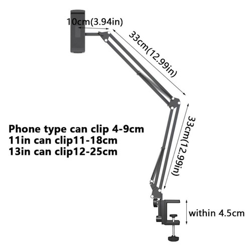Cantilever Support Tablet Stand Clip On Design Photography Arm Stand Bed Use - Photo 2 sur 15