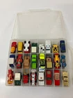 Lot of 50 Vintage Hot Wheels & Matchbox Cars in Carrying Case