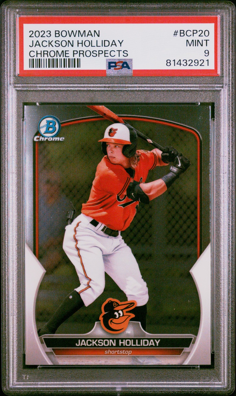 2023 BOWMAN CHROME PROSPECTS #BCP20 JACKSON HOLLIDAY PSA 9