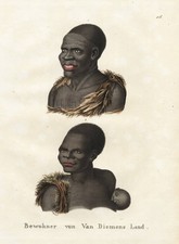 Australia Australien indigenous people natives Tracht lithograph Brodtman 306212