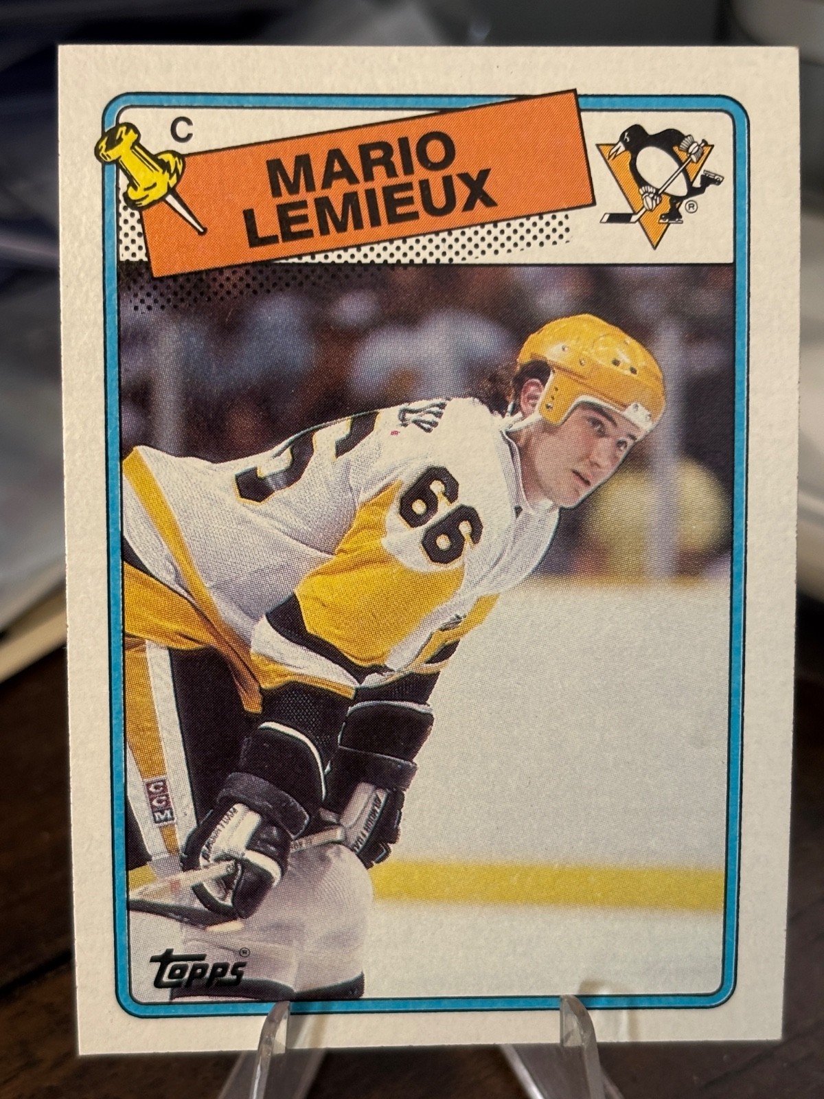 1988-89 Topps #1 Mario Lemieux