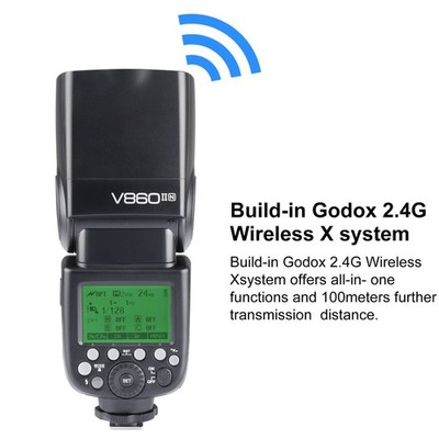 Godox V860II-N Camera Flash 2.4G HSS 1/8000s 650 Full-Power Flashes for Nikon