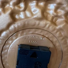 VTG HOMCO QUARTEX Wall Clock Cutting Board Apples Plastic Tested WORKS