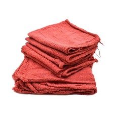 PT725 12 Inch x 14 Inch Red Shop Towel - 100 Cotton - 12/Pack