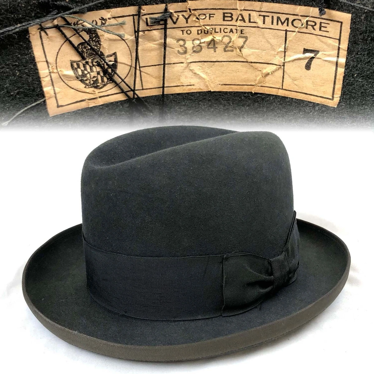 Fedora/Trilby Vintage Hats for Men 1930s Decade 7 Size for sale | eBay