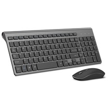 JOYACCESS Wireless Keyboard Mouse Combo, 2.4G Compact and Ultra Slim Wireless...