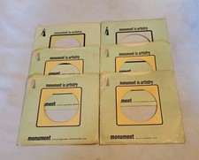 45 RPM 7" RECORD SLEEVES CO. 6 SLEEVES SEE PHOTOS Monument Records SLV383