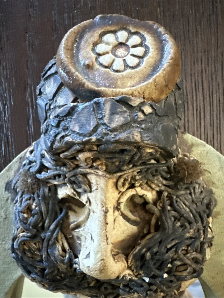 Espejo decoración pared patrimonio caprichoso cerámica arte popular hombre Foto 4 de 4