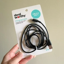 Deal Worthy Fast 5’ Charging Cable USB-A  to USB-C New