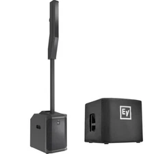 Electro-Voice EVOLVE 50M Portable Subwoofer & Column Speaker Black w/ Cover KIT