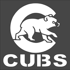 8"x8" Clear Plastic Stencil - Cubs (ME116)*****