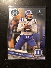Riley Leonard 2023 Bowman Chrome University RC Card #6 Bowman 1st Duke PWE