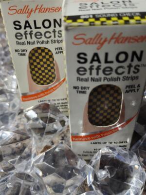 X2 Sally Hansen Salon Effects Nail Polish Strips # 801 SOUND CHECK 16 each.