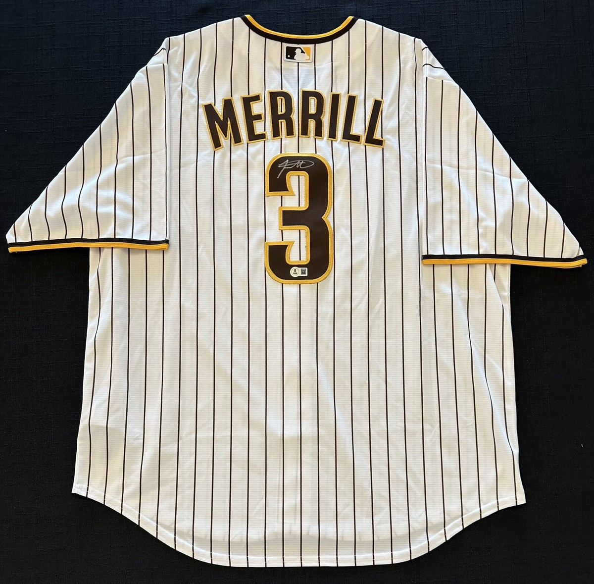 Jackson Merrill Signed Authentic Padres White Jersey