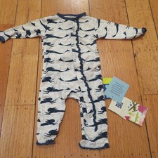 New Kickee Pants Mermaid Ruffle Coverall Layette w/snaps 3-6 months NWT