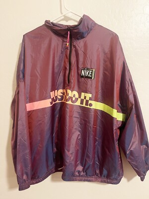 Nike Women's oversized fit woven half zip Jacket DA2328 597 size