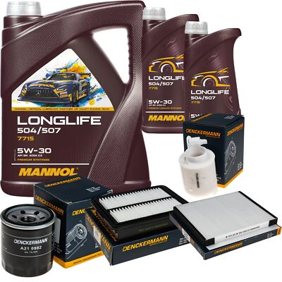 DENCKERMANN Inspektionspaket MANNOL Longlife 5W-30 7L für KIA Proceed 1.0 T-GDi