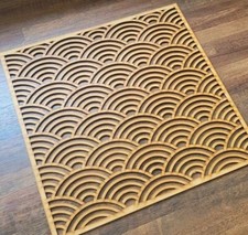 Laser Cut Decorative Square Waves Screen Radiator Cabinet Panel 3mm 6mm 047