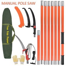 Manual Telescopic Branch Cutter Saw Pruning Trimmer Long Reach Tree Pruner +Pole