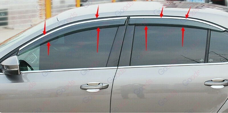 Deflectores de lluvia para visera de ventana cromada para Infiniti G25 G35 G37 Q40 2007-2015 Foto 3 de 4