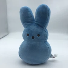 Peeps 9" Blue Plush Bunny Rabbit Easter Soft Stuffed Animal Beanie Standup