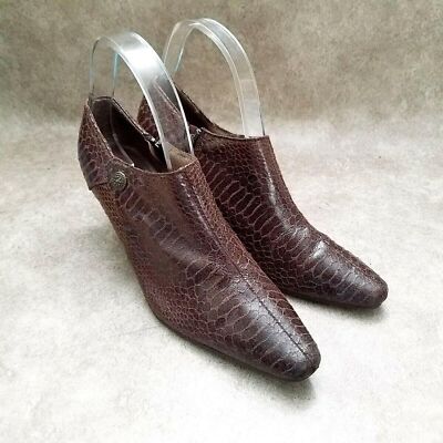 Arnie Womens  22294 Size 7.5 Brown  Slip On Pointed Toe 3'' Heels Shooties