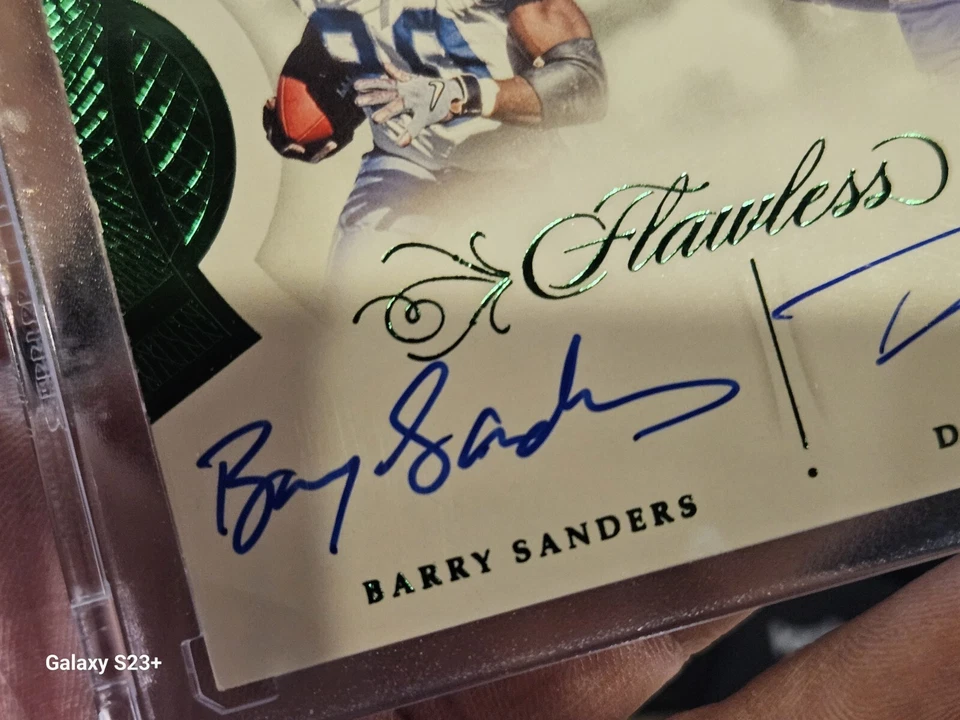 Flawless Barry Sanders D'Andre Swift 2020 doble automático caja blanca 1 de 1 - 746🔥🏈🏈 Foto 3 de 4