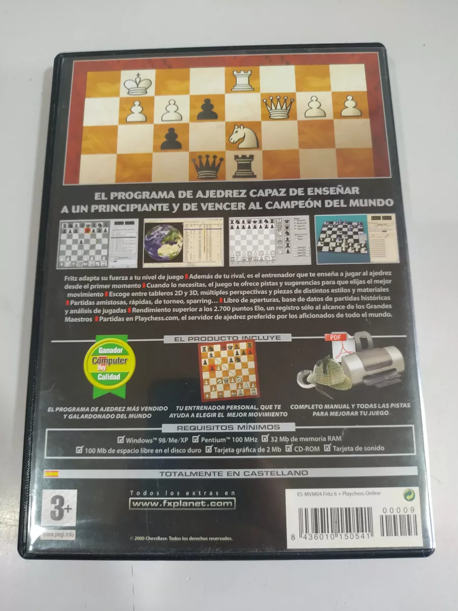 Fritz 6 Chessbase Chess - juego para PC Cd-rom Edition Spain - 2T