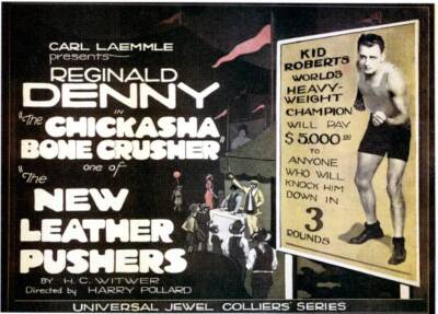The Chickasha Bone Crusher Lobby Card Right Reginald Denny 1923 Old Movie Photo