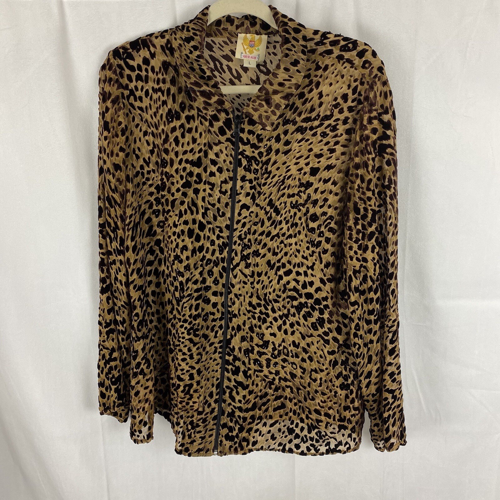 AMERI MODE Burnout  Sheet Velvet Jacket  Women’s … - image 1