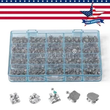 50set Dental Orthodontic MIM Monoblock Bracket Braces Mini MBT 018 022 Hooks 345