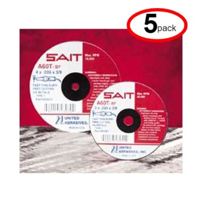 Sait 23011  - 2'' X .035 X 3/8'' Cutoff Wheel -  (5Pack)