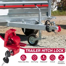 Trailer Hitch Coupler Lock 1-7/8", 2" & 2-5/16 For Tow Boat RV Truck Car +2 Keys