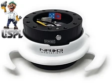 NEW NRG BALL LOCK QUICK RELEASE GEN 3.0 BLACK BODY and WHITE RING SRK-650BK-WT