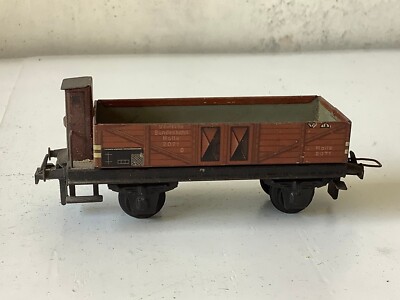  Vintage Trix Express HO/DC Niederbordwagen 2071 Halle ''Blech''  (DH15-2R1/6/5)-3