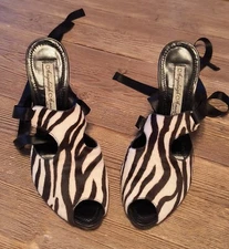 Angeleigh Anastasia Giordana Mule Ankle Strap Women's Heels Size 37 Italy