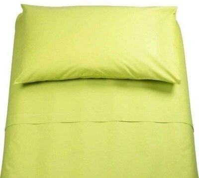 IRGE Set Lenzuola Letto Singolo Cotone Sotto Sopra + Federa Vari Colori Tinta Unita