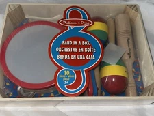 Melissa & Doug Band-in-a-Box 10-Piece Child’s. Musical Instrument Gift Set New