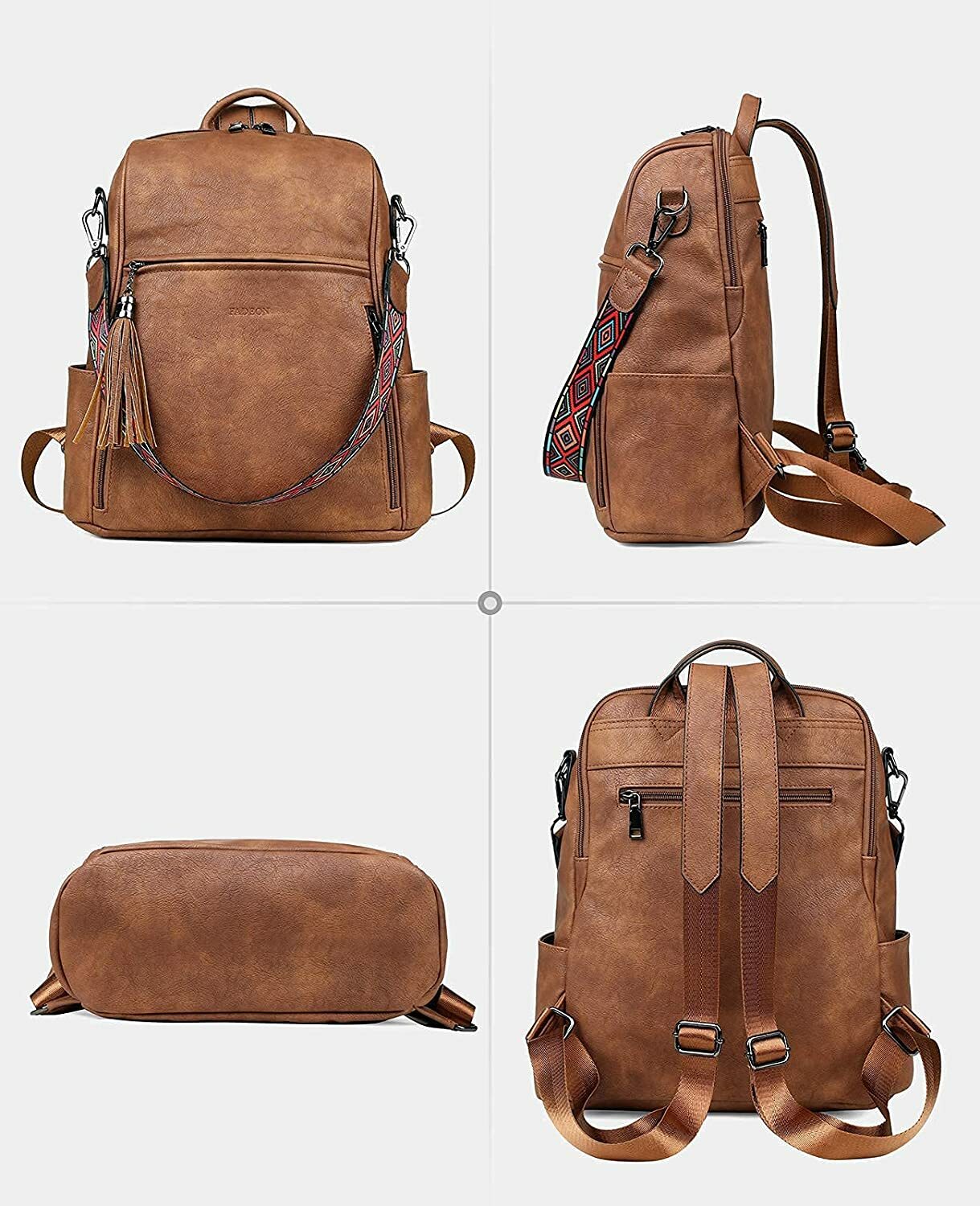 FADEON Leather Backpack Purse for Women Designer Ladies Shoulder Bag  Fashion Con | eBay
