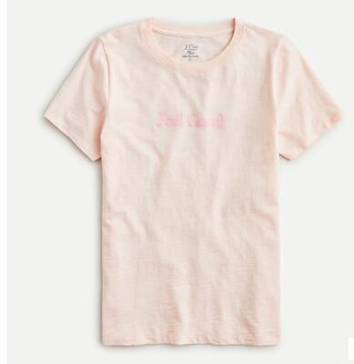 New J Crew Pink Graphic Crew Neck Short Sleeve Vintage Cotton T-shirt  M L XL