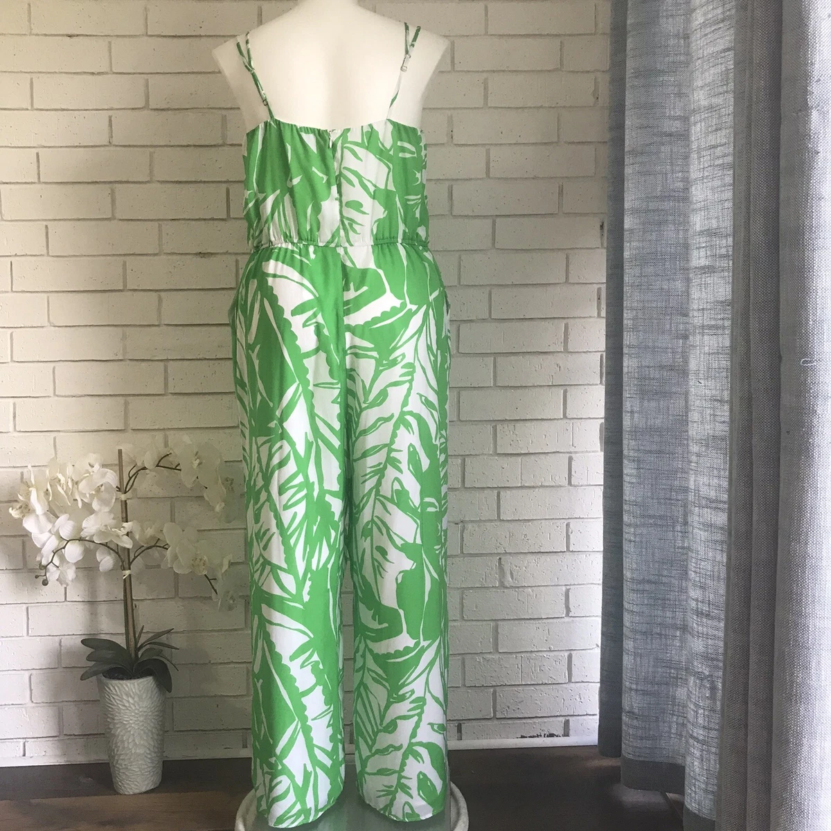 Lilly Pulitzer for Target Boom Boom Jumpsuit Green Palm Print XL