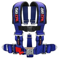 Blue Race 3" H Harness Seat Belt 5 Point w Pads Sand Rail 3x3 style Longtravel