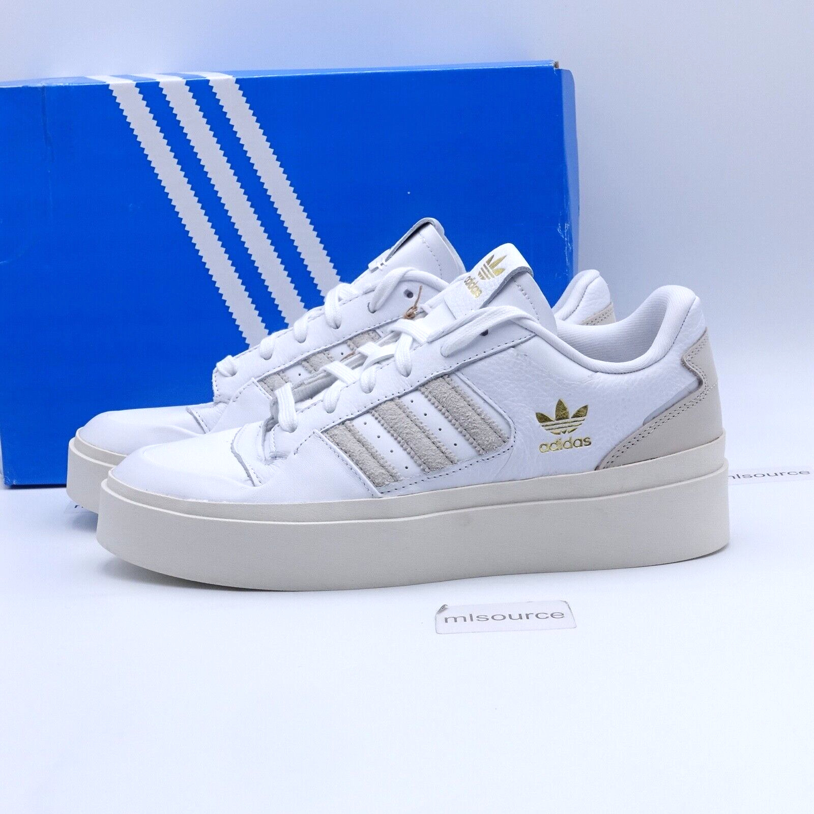 adidas Originals Superstar Bonega platform sneakers in white and