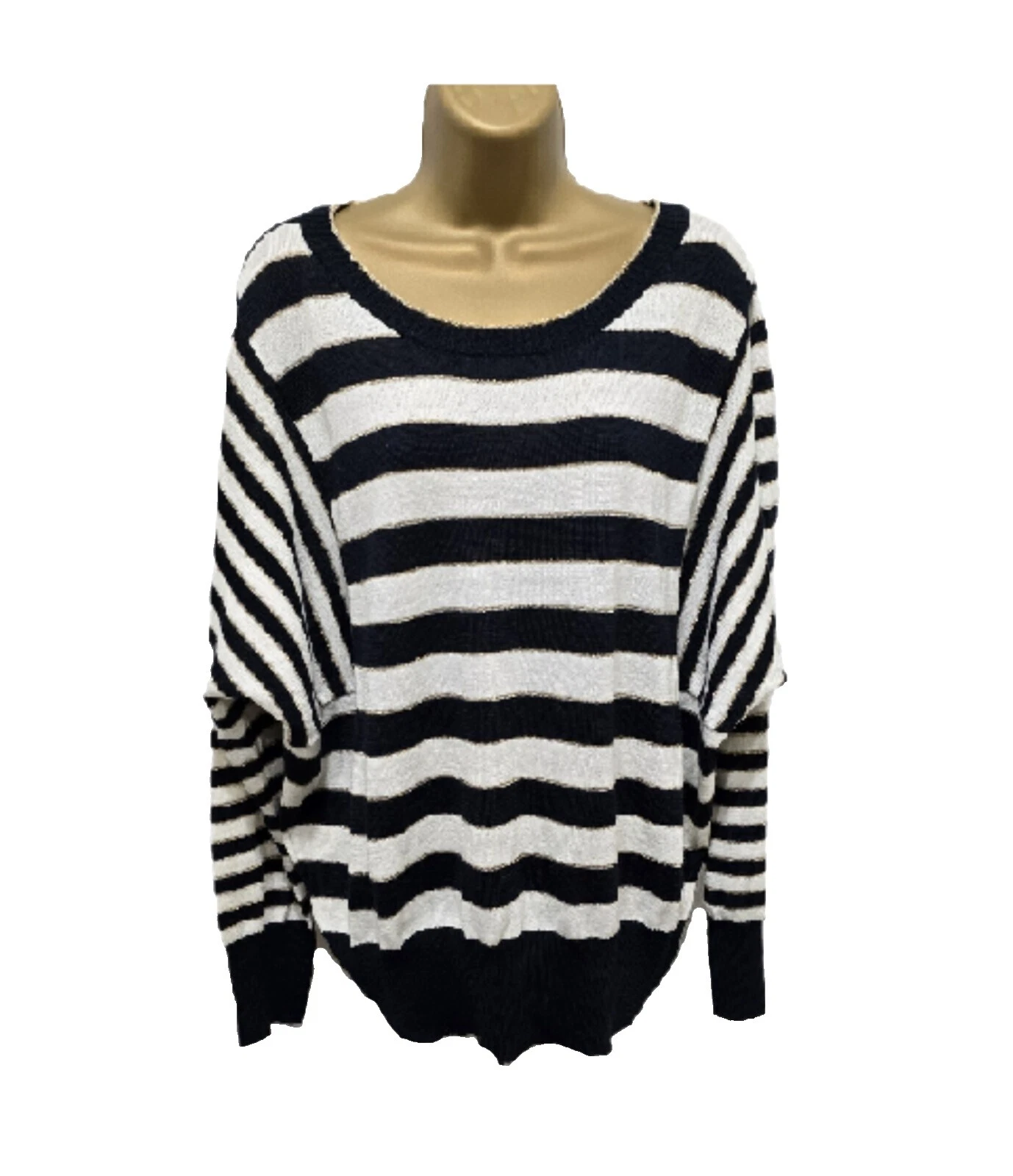 Ellen Tracy 涤纶条纹毛衣女