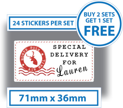 Christmas sticker labels template