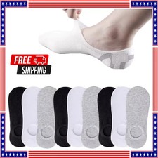 Lot 10 Pairs Mens No Show Socks Low Cut Anti-slid Casual Invisible Liner Socks