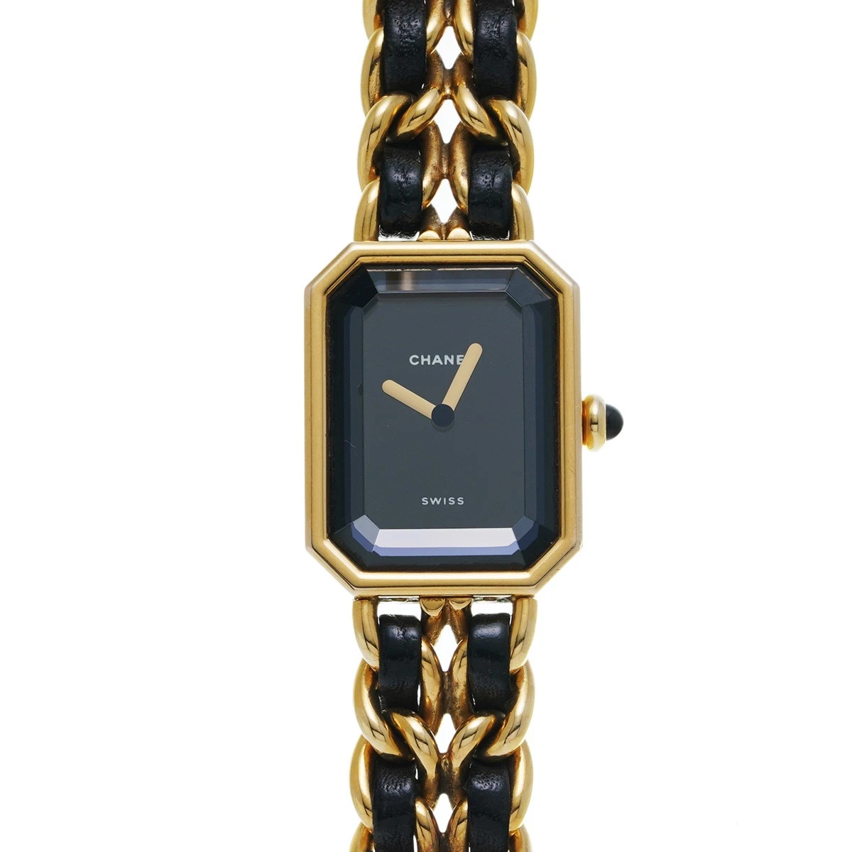 CHANEL Premiere M taglia H0001 nero noir orologi donna quarzo usati Ginzo