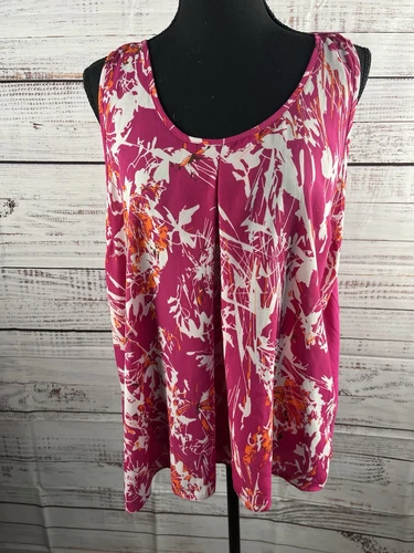 Adrianna Papell Women’s Sleeveless Blo Floral Size X Large Round Neck